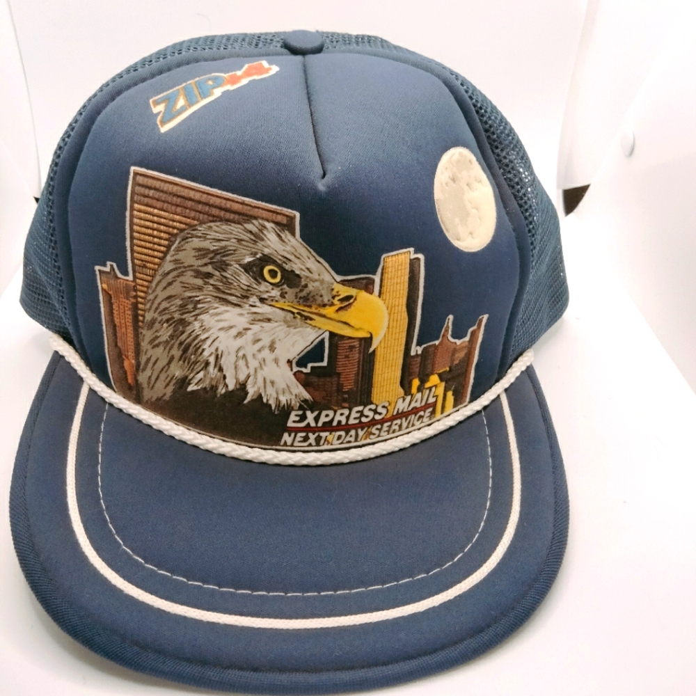Vintage 80s Express Mail next day service postal snapback hat